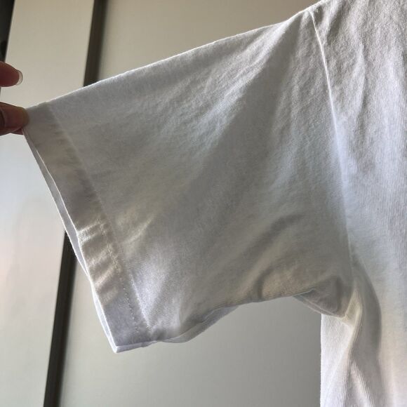 Sanrio Hello Kitty Graphic T-shirt Women Small White Short Sleeve Crop Raw Hem - Picture 5 of 9